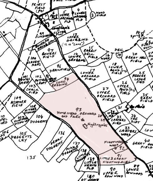 Nightingales on the 1840 Tithe Map